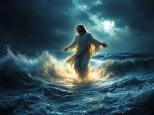 Jesus walking on water